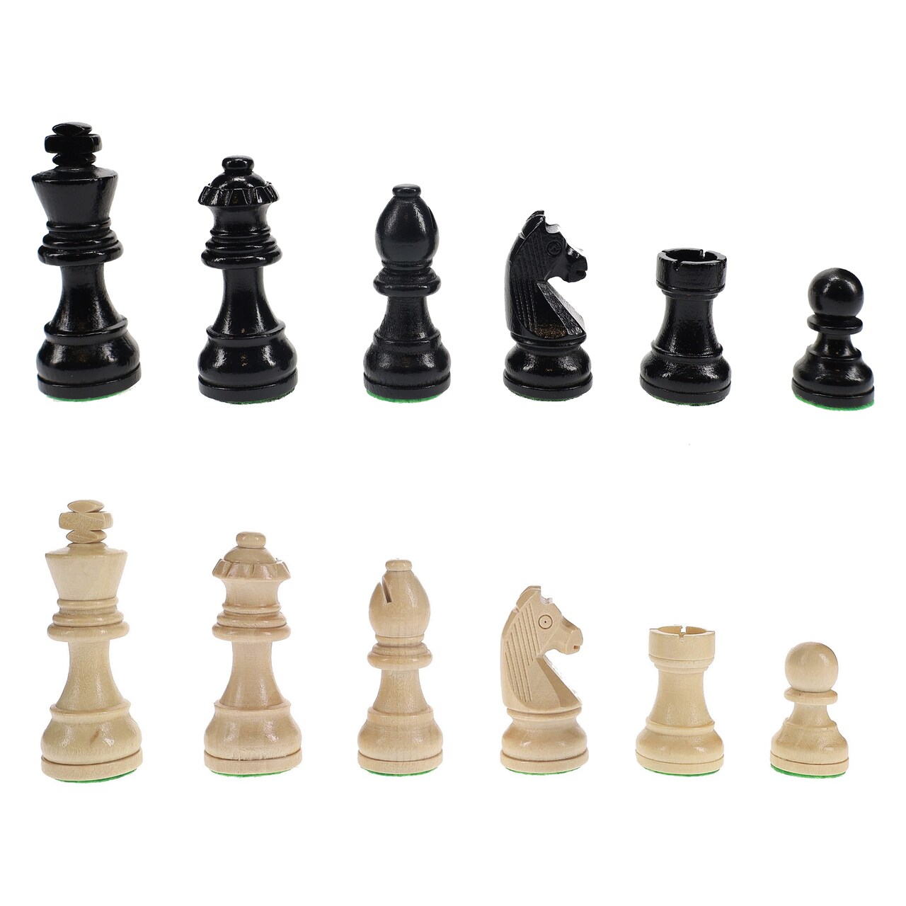 WE Games Black Stained Wood Staunton Weighted Chess Pieces, 3 in. King